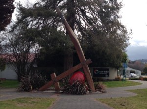 Outside the Taupo Museum and Art Center