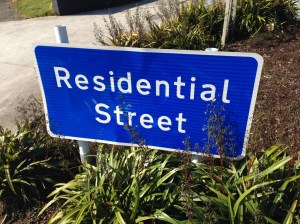 In case the traffic on the road and the shape of the buildings doesn't make it obvious