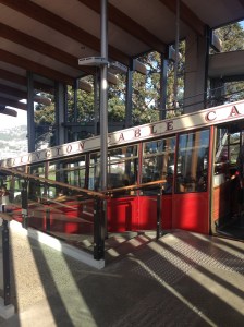 1st order of business -- riding Wellington's famed cable car for a great view of city