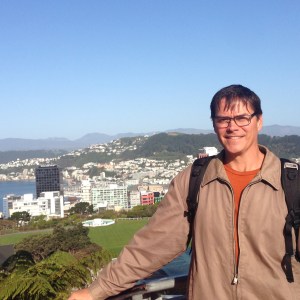 View of Wellington and harbor from top of cable car ride