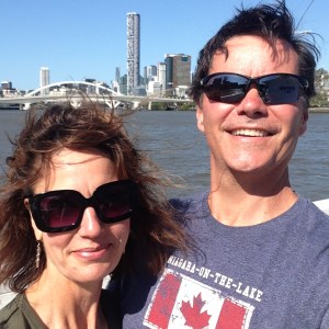 Bob and I on boat ride back