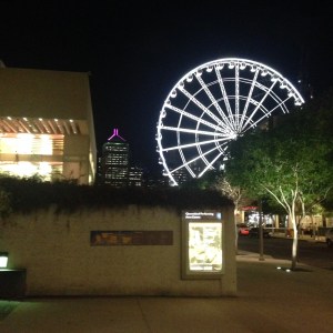 Night view of Brisbane Wheel