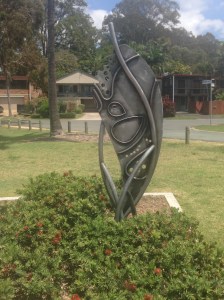 Public art used to display Heritage Trail information 