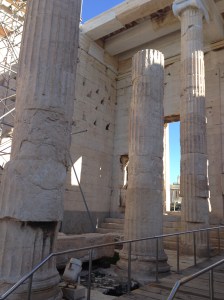 A close-up view of some of the columns. 