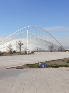 The main Olympic stadium with roof by Santiago Calatrava, one of our favorite architects