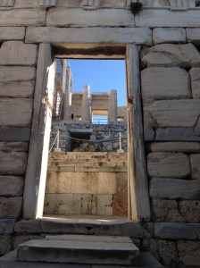 Looking in toward the Parthenon from initial entryway.