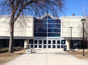 The Olympic speed skating venue and now hockey rink as well. ( Bonnie Blair from the US won a gold and a bronze.)