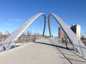 One of many bridges across the Bow River.