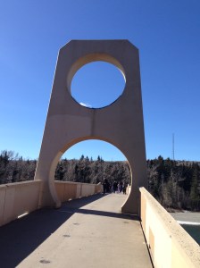 The bridge we crossed in Edworthy Park to walk back into town.