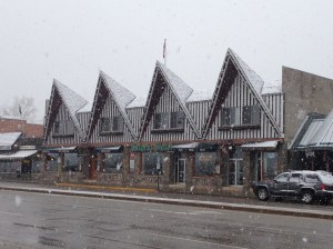 Part of downtown Jasper -- on main drag (Connaught Avenue)