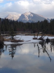 View of mountains from town.