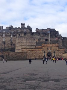 Walking towards Edinburgh Castle