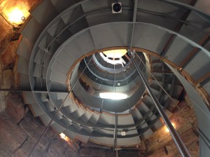 Stairs leading up to rooftop terrace on top of Lighthouse