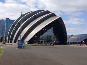 Part of the convention center along the waterfront