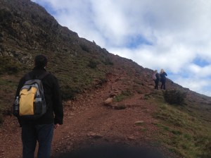 Part of the trail up and around the hill
