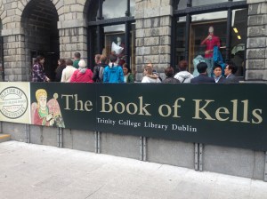 The line to see the Book of Kells (illustrated book of New Testament). That and the library were our reason for visiting Trinity.