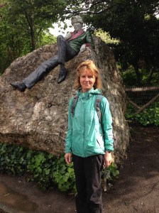 Hanging with Oscar Wilde. We're both facing his old room at Trinity U.