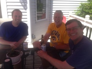 Bob with his nephew Zack and brother-in-law Jody in Iowa