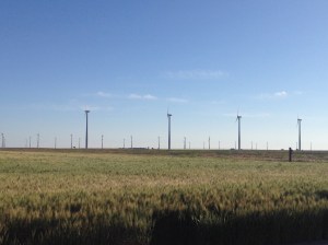 Part of the Gray County Wind Farm, one of many that we saw across Iowa and Kansas