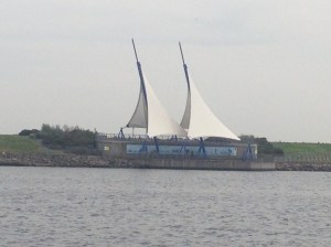 Sails at the end of the Barage