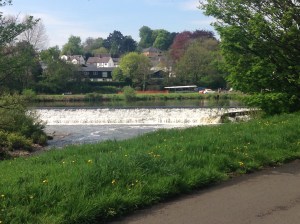 Biking by the a River Tath out of Cardiff