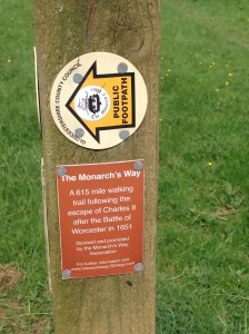 Hike marker -- we're treading in the footsteps of kings