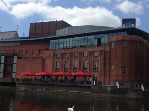 Outside cafeteria on the side of the Royal Shakespeare Theatre