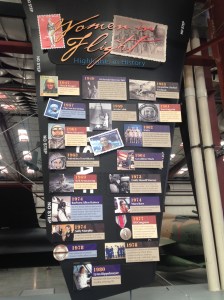 While Bob was at the Boneyards tour, I checked out the impressive section on Women in Flight and also watched a video of a paper airplane project that they created to get kids more interested in flight. It was actually a 45' cardboard plane that was pulled up by a helicopter to get flight and ended up flying as fast as 98 mph before crashing.