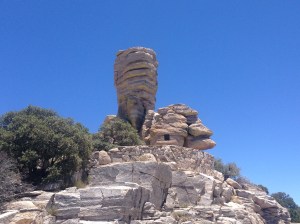 One of the great rock formations on the way up.