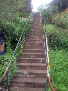 One of the sets of steps